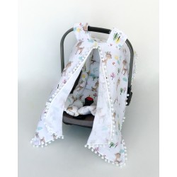 %100 Pamuk Çok Amaçlı Tek Katlı Müslin Puset Örtüsü/minderi